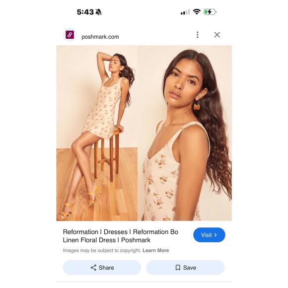 Reformation Women's Bo Linen Floral Print Mini Dress Sleeveless Size Small NWOT - Picture 5 of 12